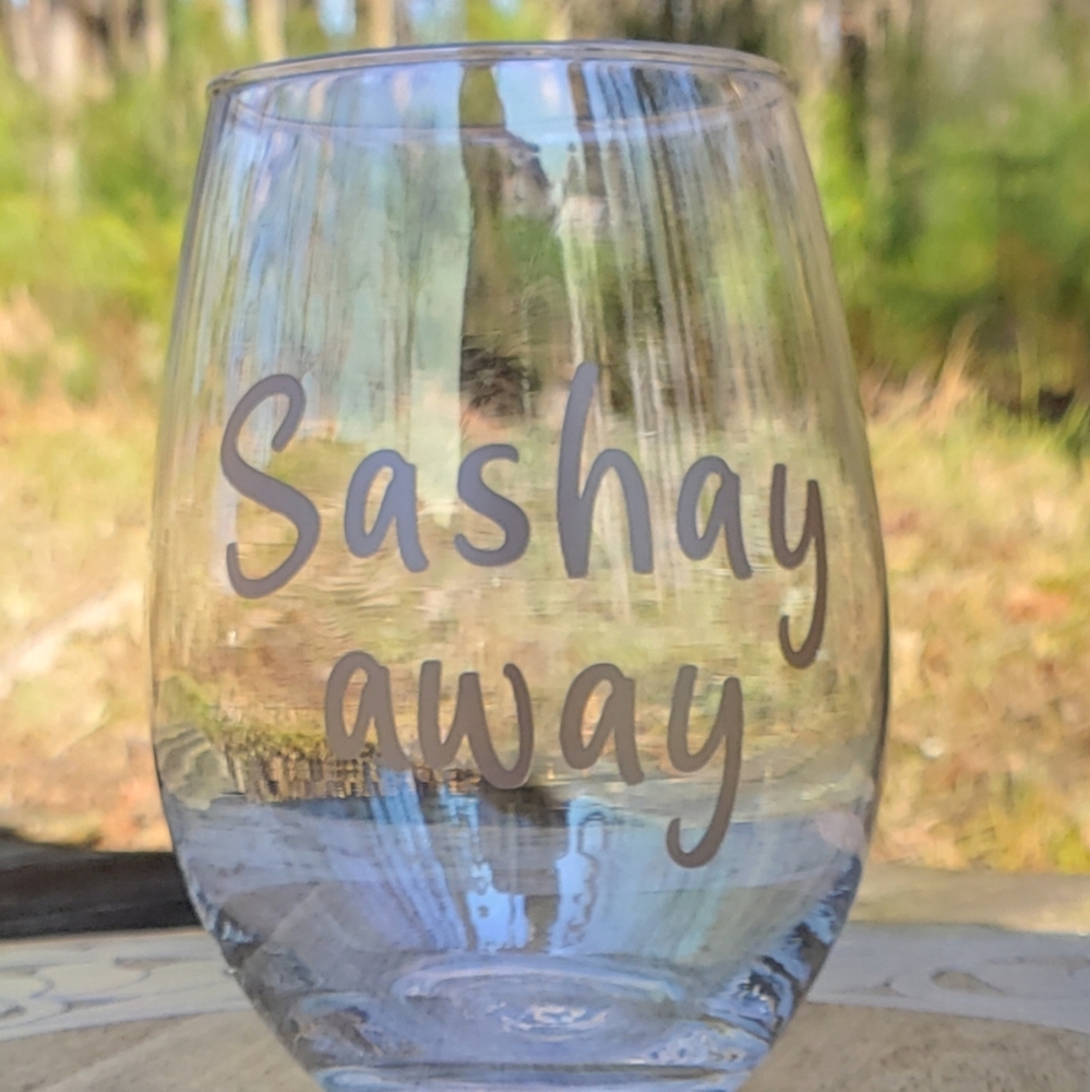 Custom Stemless Wine Glass